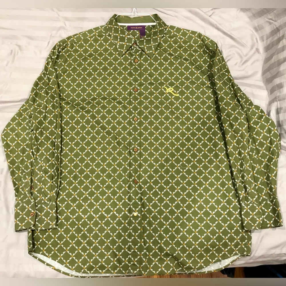 Rocawear Dress Shirt Green Men’s size XXL